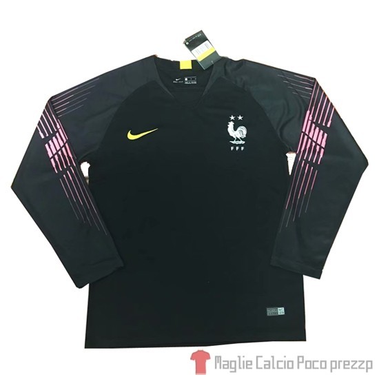 Maglia Francia Portiere Manica Lunga 2018 Nero - Clicca l'immagine per chiudere
